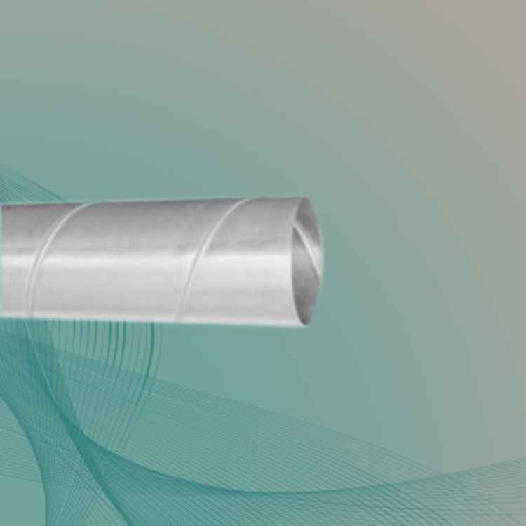 Round spiral spiro duct Sendzimir for air supply in ventilation system