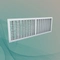 white painted steel grille for wall mounting with individually adjustable horizontal and vertical blades